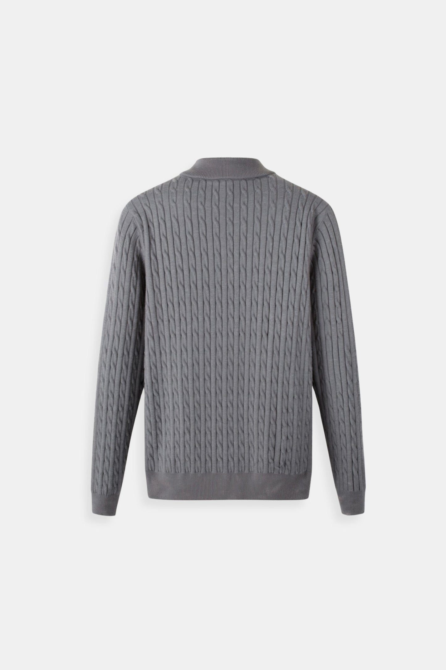 Eleganter Damen Zopfstrick Pullover Mit Reißverschluss