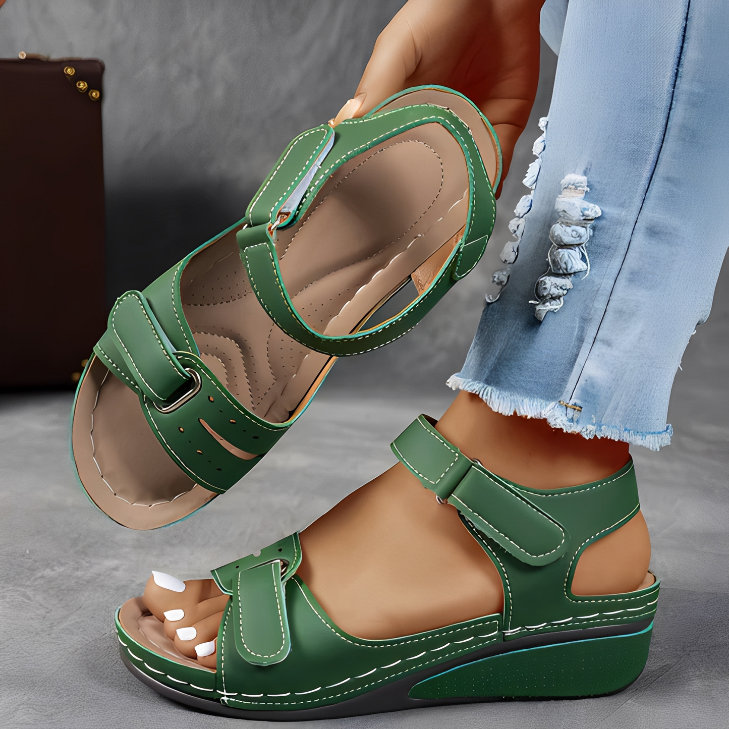 Damen Sandalen Komfort-Fußbett Leicht Sommer