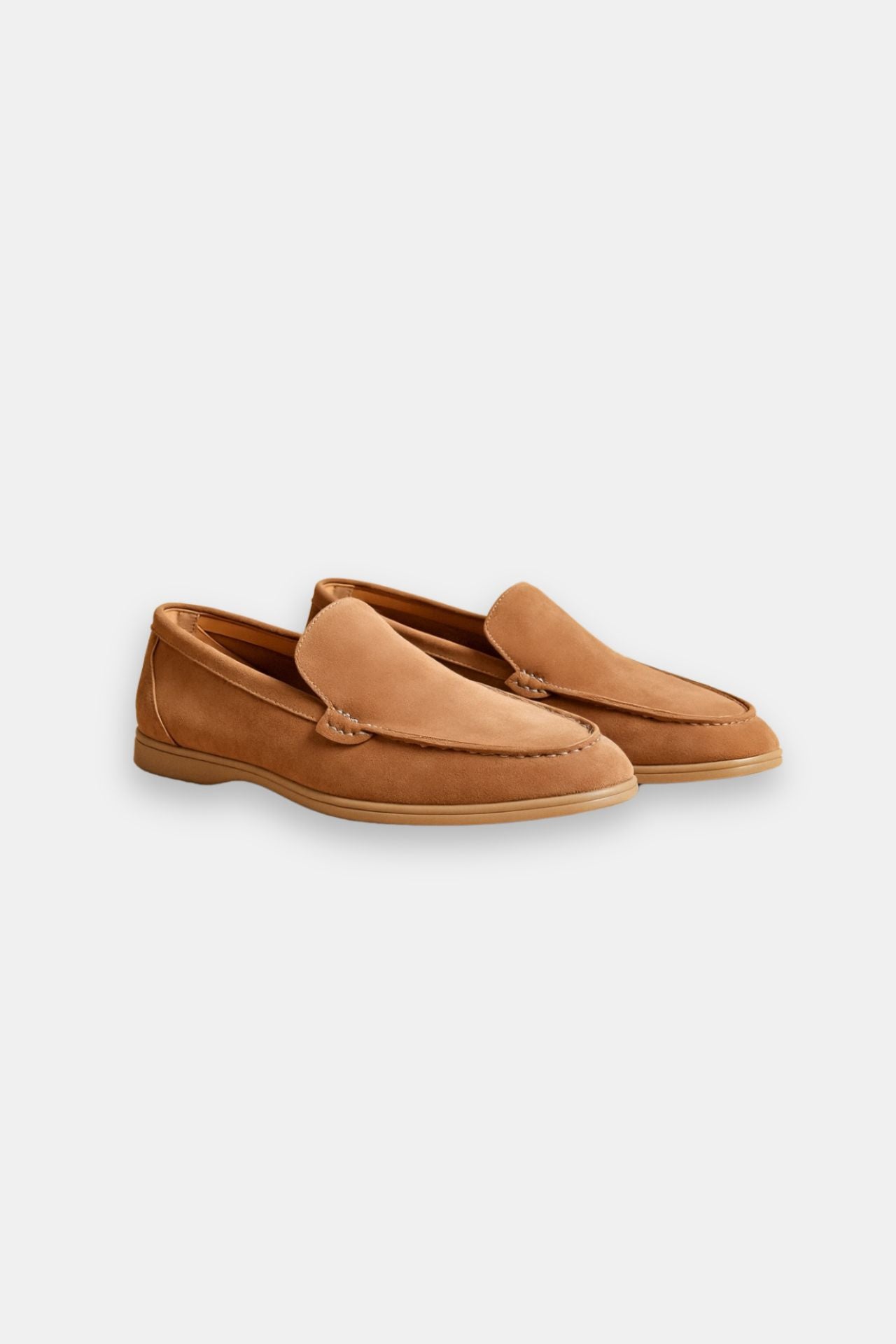 Beige Loafer Schuhe Leder Elegant - Norvielle