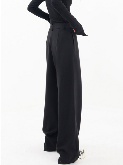 Damen Weite Hose Hohe Taille Bequem Elegant