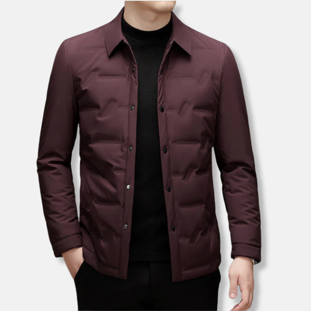 Eveloria Damen Daunenjacke Slim Fit Wasserdicht Knopf Vorn Taupe