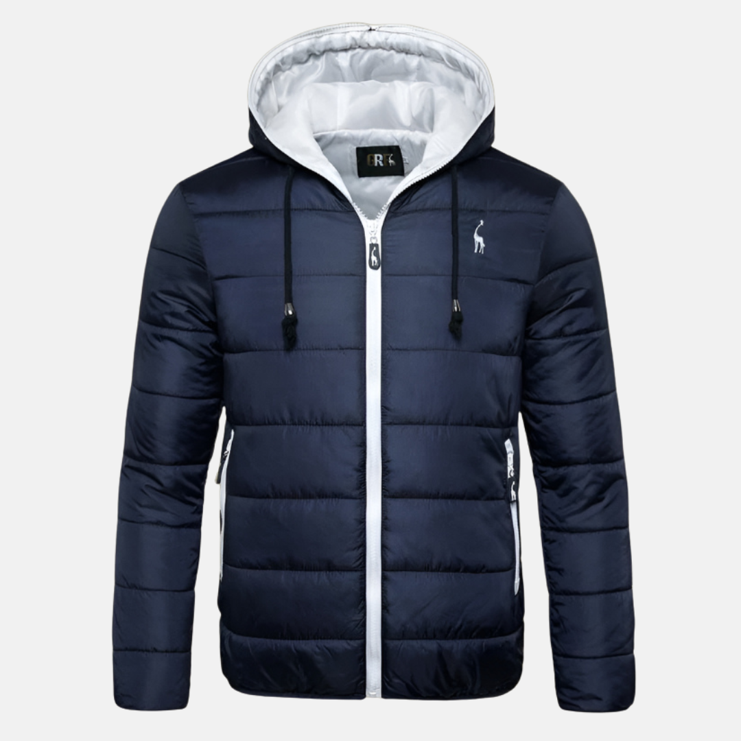 Eveloria Damen Steppdaunenjacke Mit Kapuze Wasserabweisend Schwarz - Eveloria