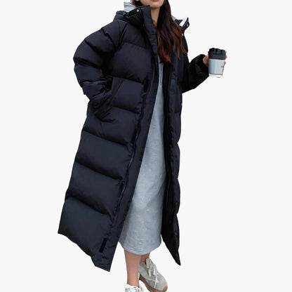 Damen Winterjacke Lang Mit Kapuze - Eveloria