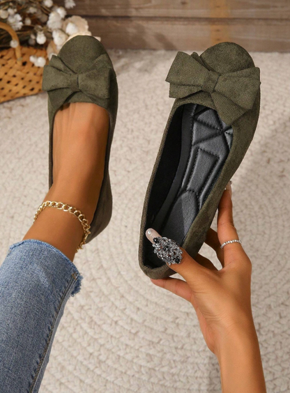 Damen Orthopädische Flache Schuhe mit Fliege