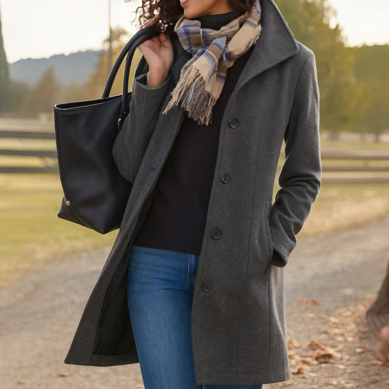Eveloria Damen Klassische Knopfjacke