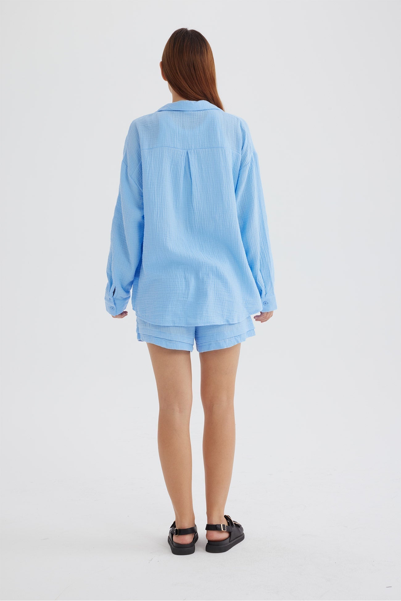 Eveloria Damen Langarmshirt und Shorts Siena