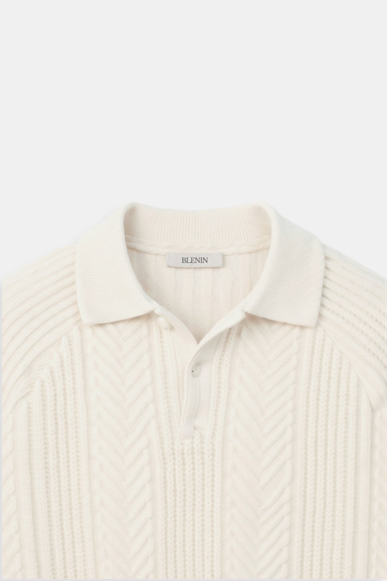 Klassischer Zopfstrick Pullover Damen Polokragen