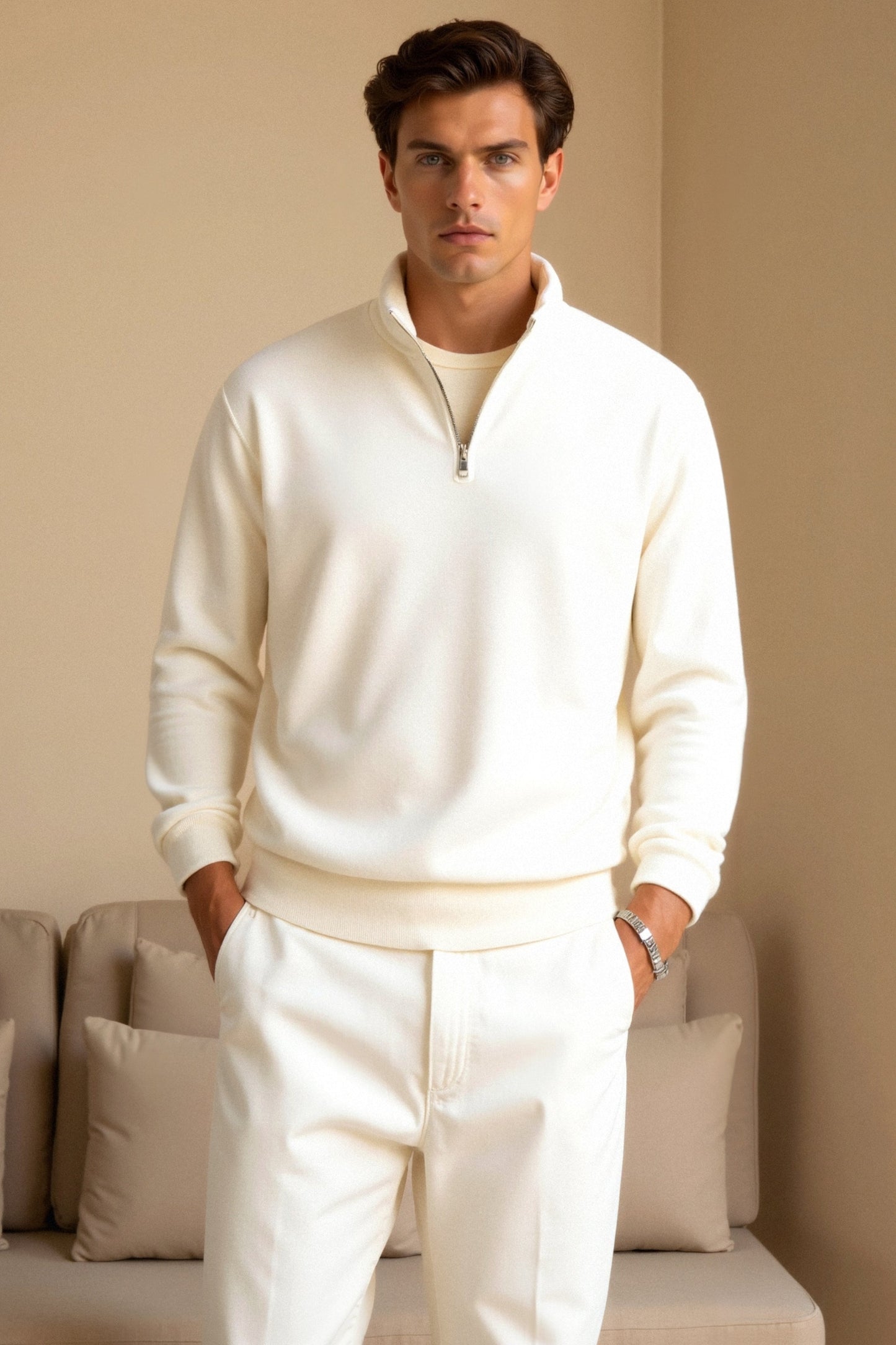 Fleece-Pullover Damen Reißverschluss Wärme
