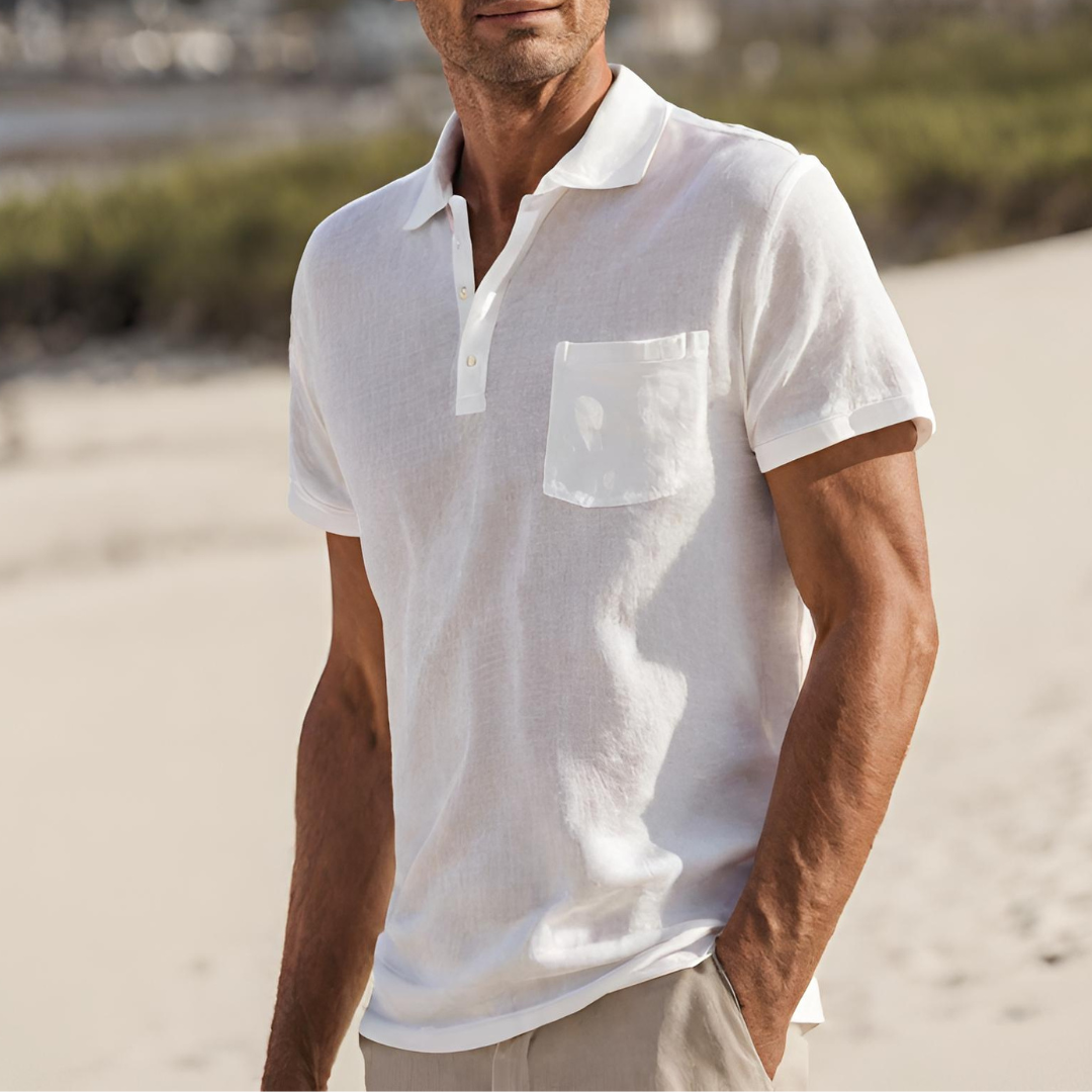 Eveloria Herren Poloshirt Qualität Weiß