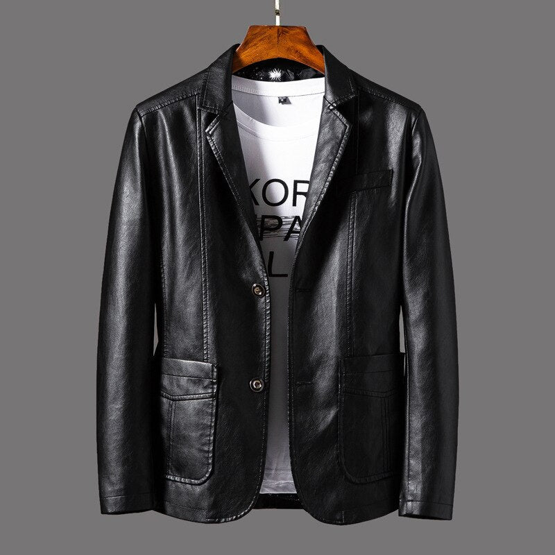 Eveloria Herren Lederjacke Modisch