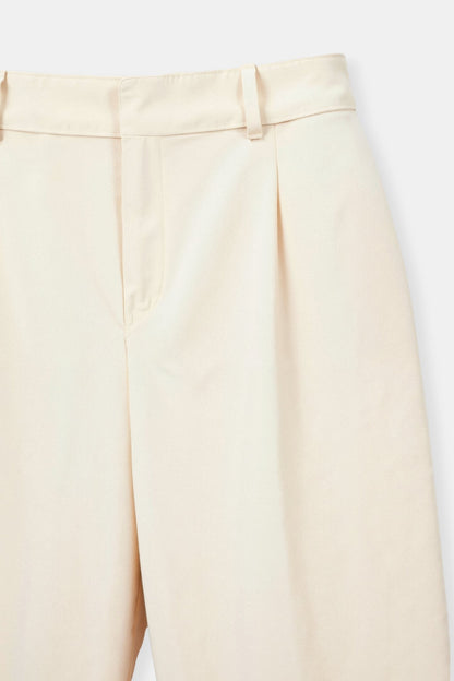 Damenhose Weit Schnitt Bundfalten Elegant