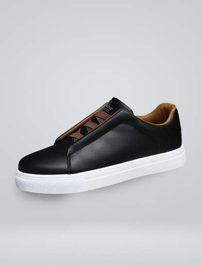 Hochwertiger Herrensneaker Leder Weiß
