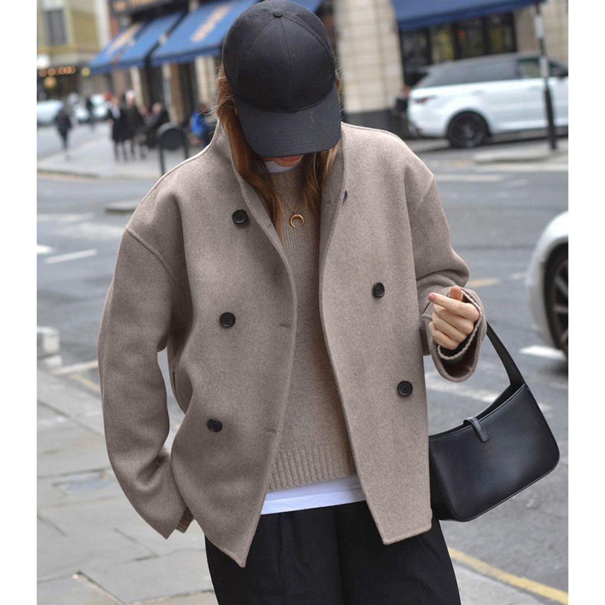 Eveloria Damen Oversized Mantel Übergangsjacke