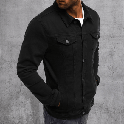 Eveloria Herren Denim-Jacke Trendig Blau