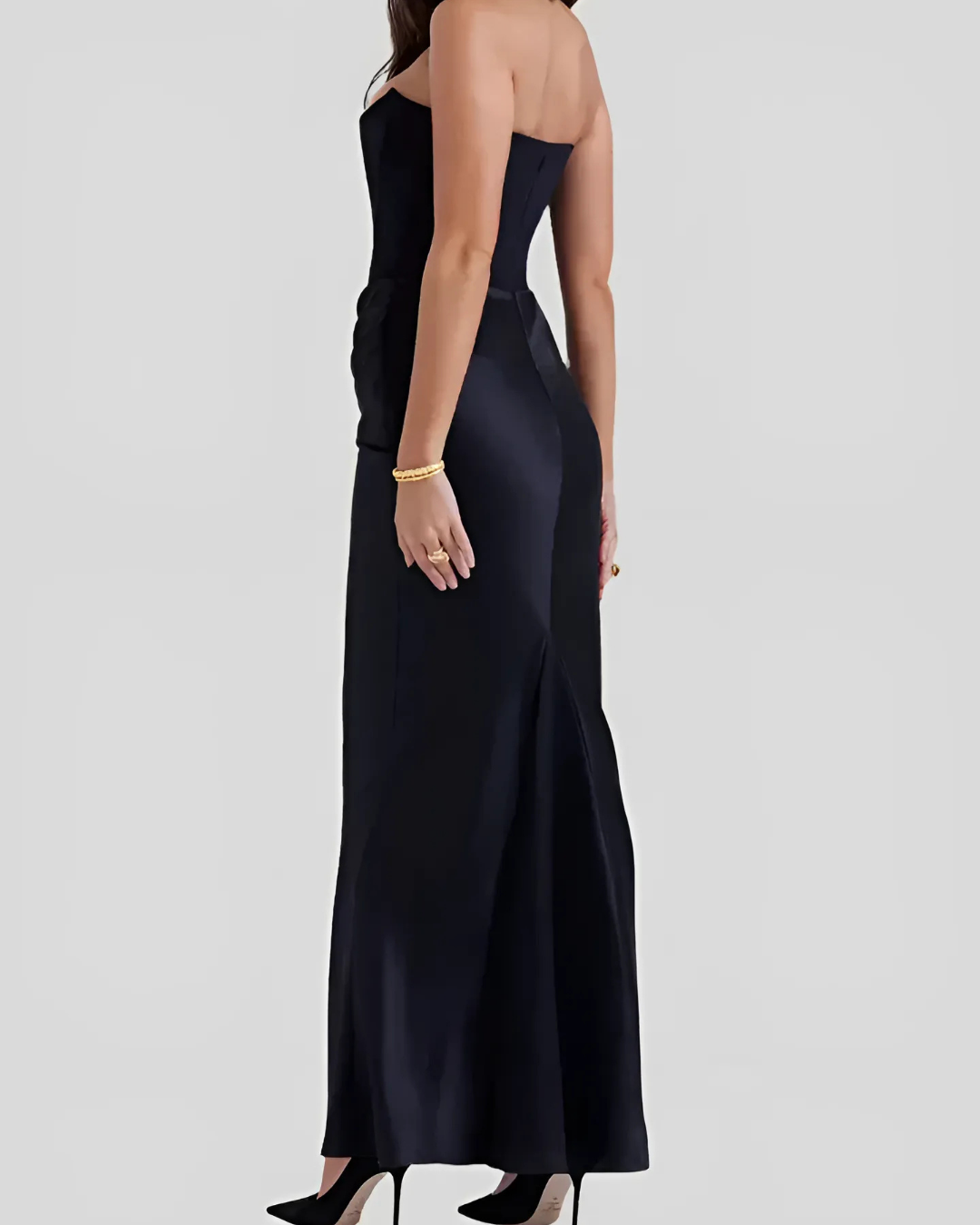 Damen Maxikleid Drapiert Hochzeitsgast