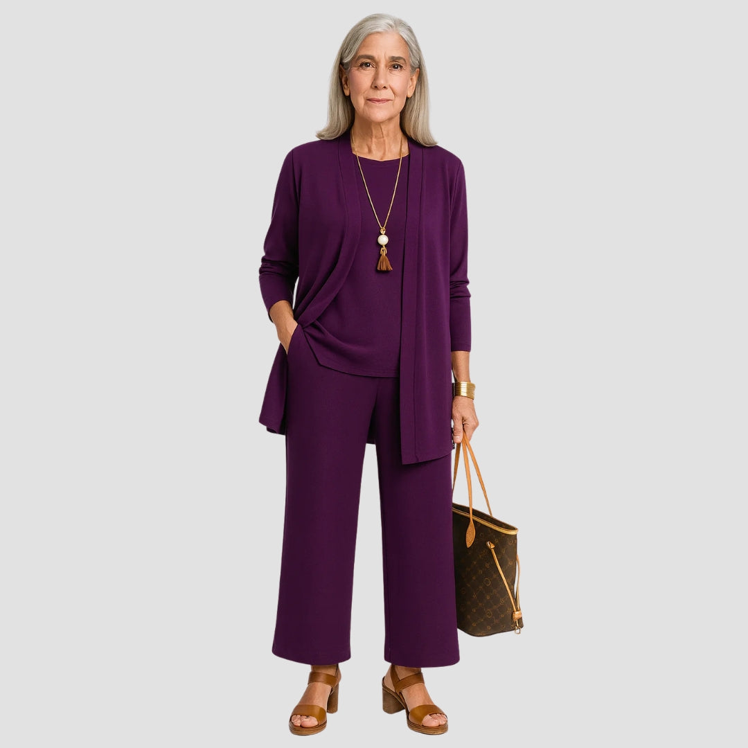 Damen Minimalistisches Lounge Set 3-teilig