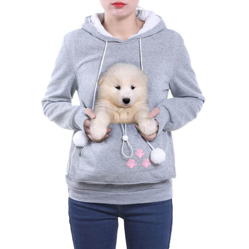 Eveloria Damen Hoodie Pullover mit Kapuze und Katzentasche
