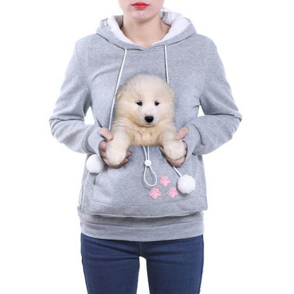 Eveloria Damen Hoodie Pullover mit Kapuze und Katzentasche