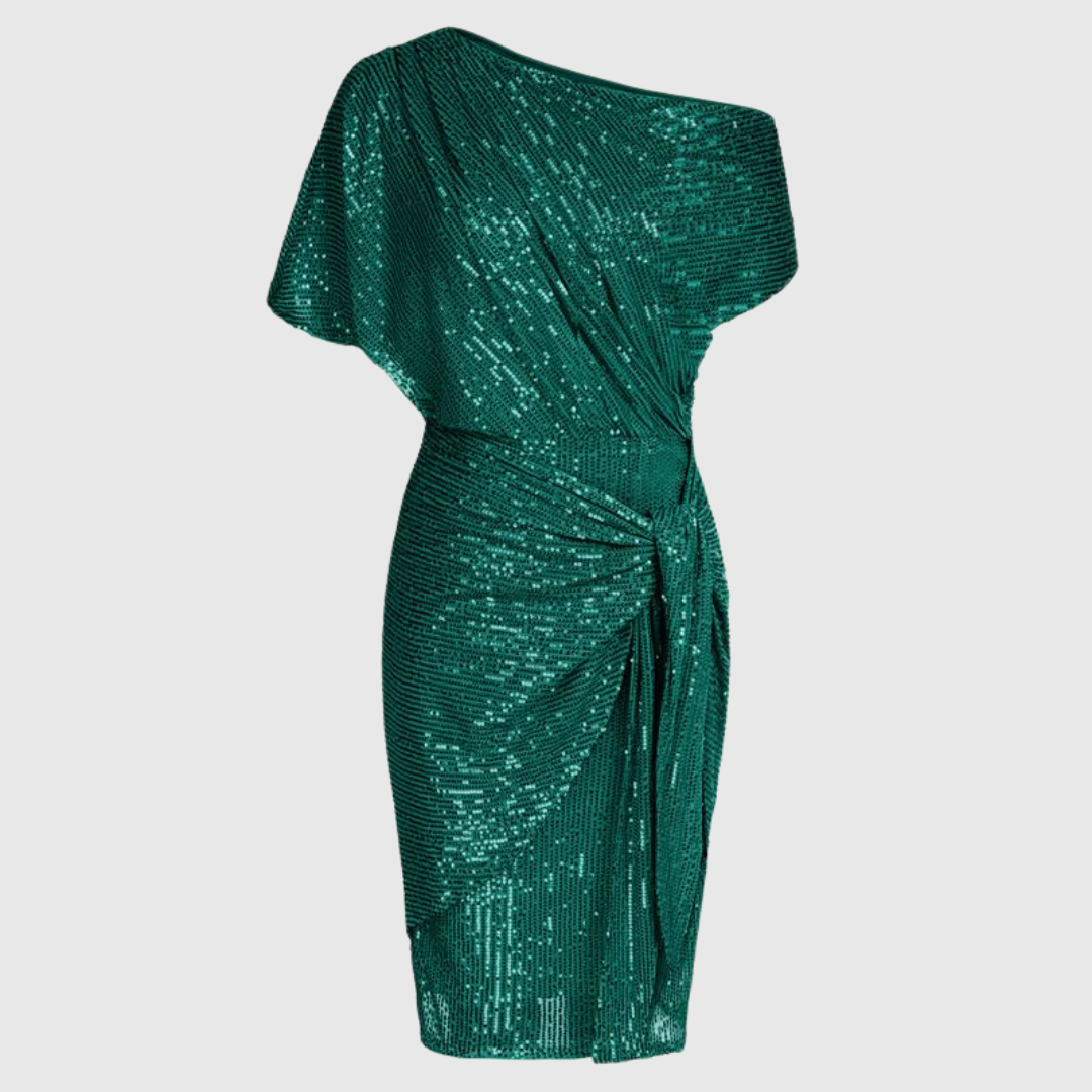 Damen Paillettenkleid Elegantes Bodycon Kleid Glitzer