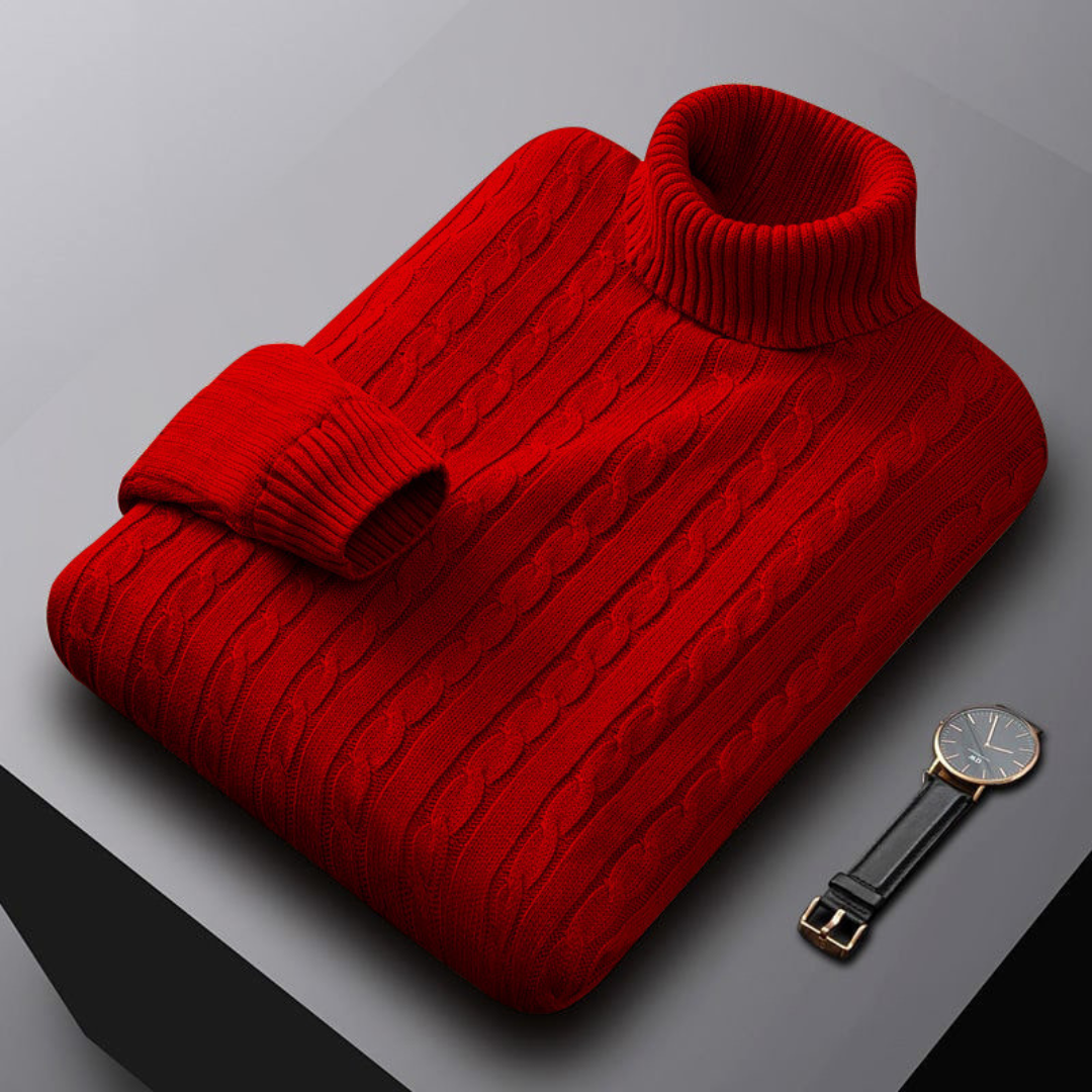 Herren Kaschmir-Pullover Rollkragen Eleganz