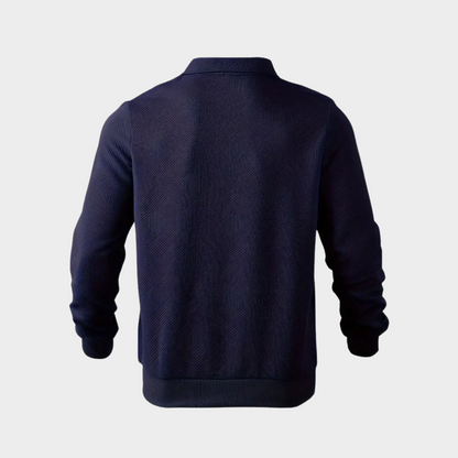 Herren Pullover Halb-Reißverschluss Freizeitshirt
