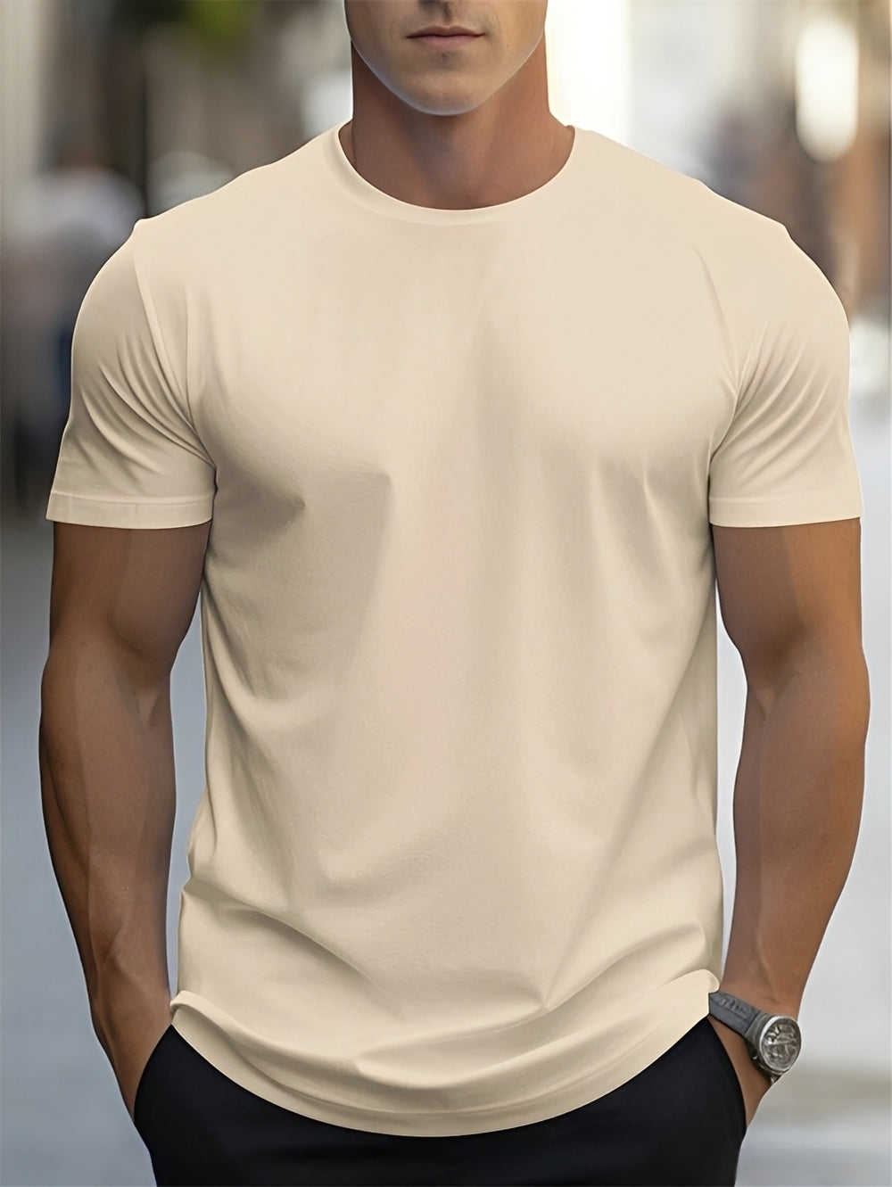 Herren Kurzarm T-Shirt Komfortabel Alltag Freizeit Sport - Eveloria