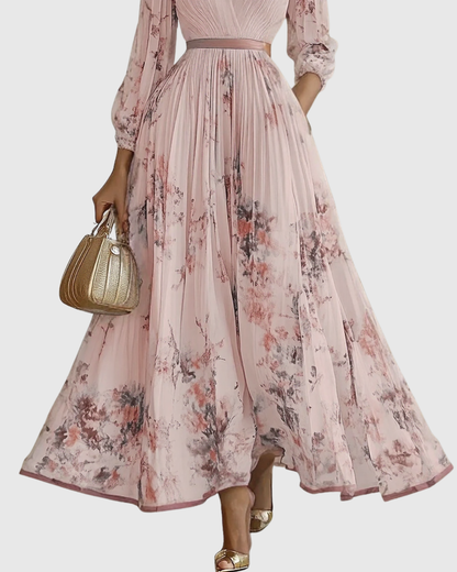 Isabella Damen Ärmelloses Midi Kleid Geplissiert Blumenmuster
