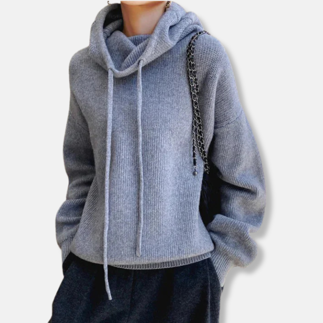 Eveloria Damen Sweatshirt Übergröße Weiches Strickmaterial Kapuze