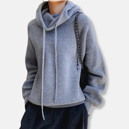 Eveloria Damen Sweatshirt Übergröße Weiches Strickmaterial Kapuze
