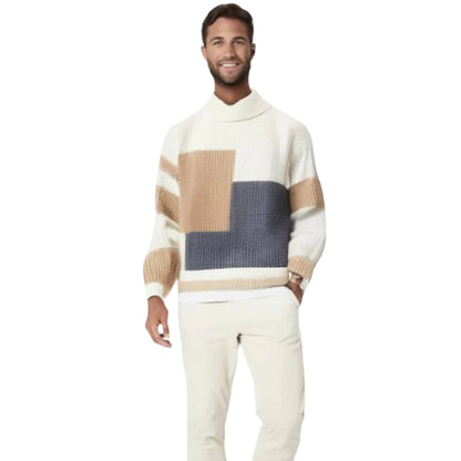 Herrenpulli Entspannter Look Baumwolle Beige - Eveloria