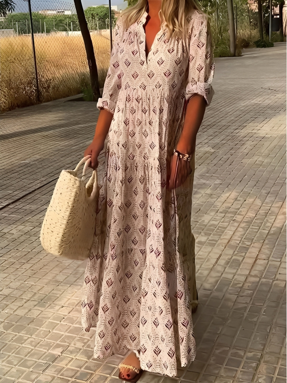 Damen Maxikleid Luftiges Sommerkleid