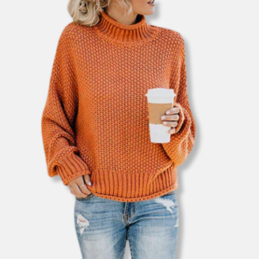 Eveloria Damen Oversized Pullover Wollmischung Grobstrick