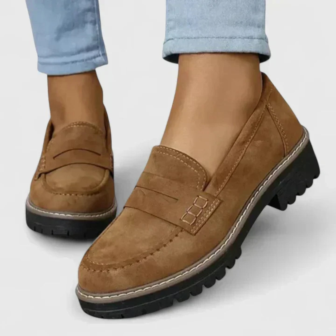 Damen Slip-On Loafer Schuhe Chunky Design