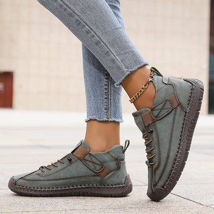 Damen Lässige Plattform-Sneaker Schnürschuhe - Eveloria