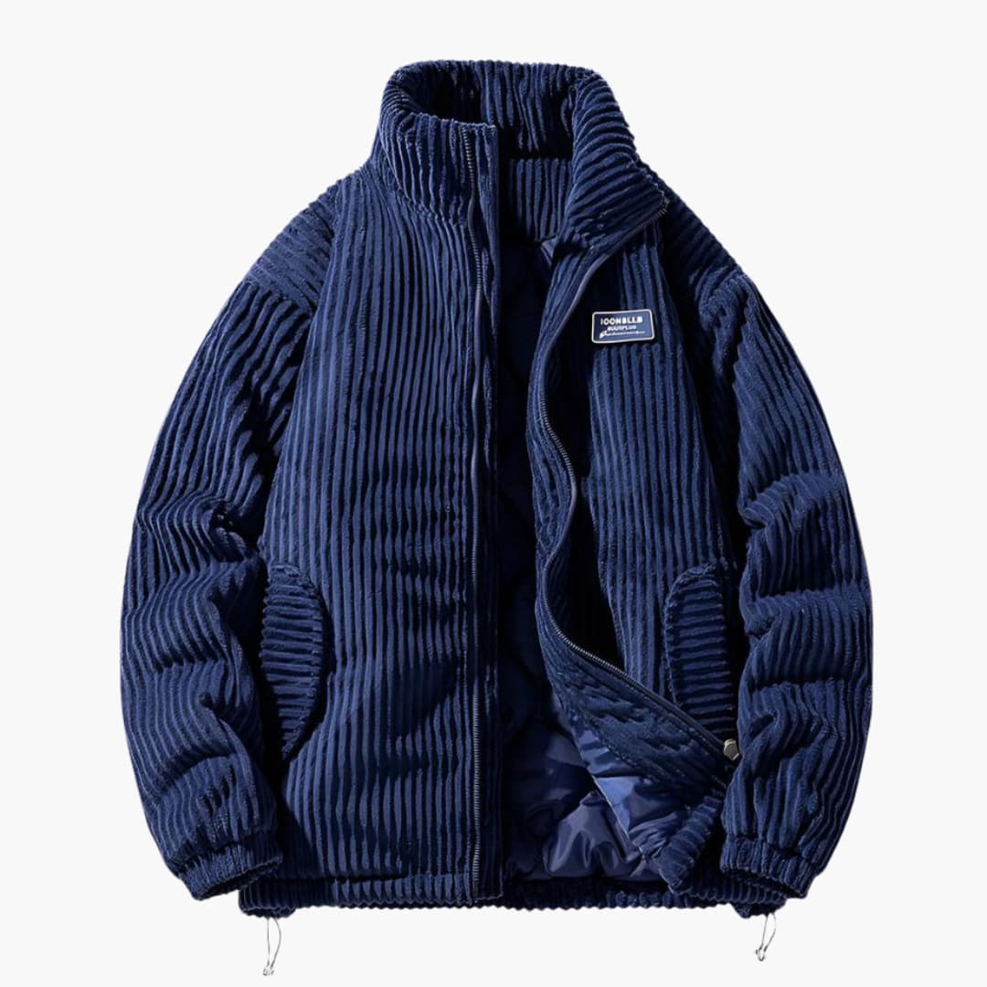 Eveloria Herren Cordjacke Stilvoll Braun
