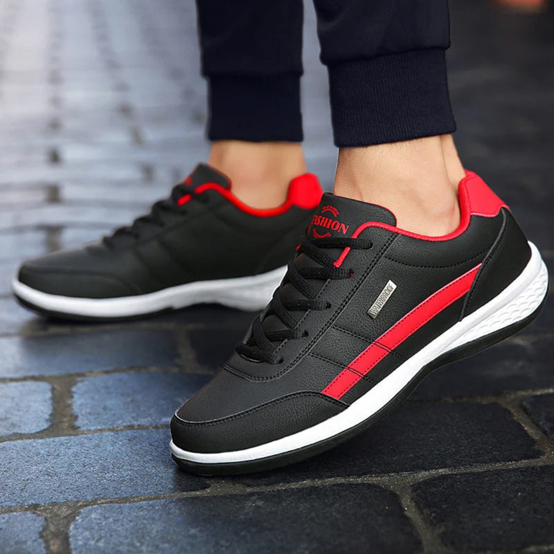 Herren Schnür Sneaker Casual Street Schuhe Schwarz - Eveloria