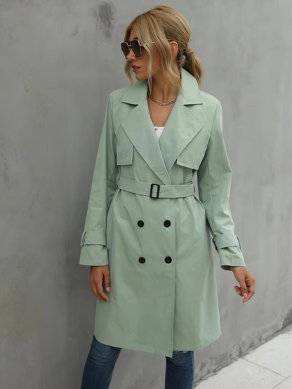 Damen Doppelreihiger Trenchcoat