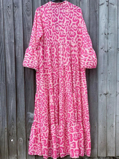 Eveloria Damen Sommerkleid Leopardenmuster