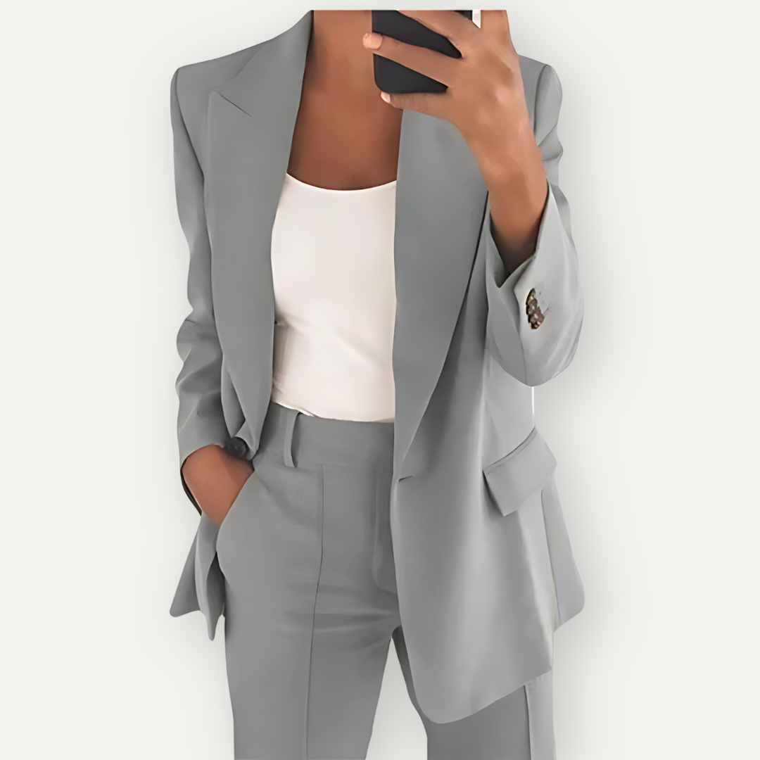 Damen Bequeme Blazer Set Formal