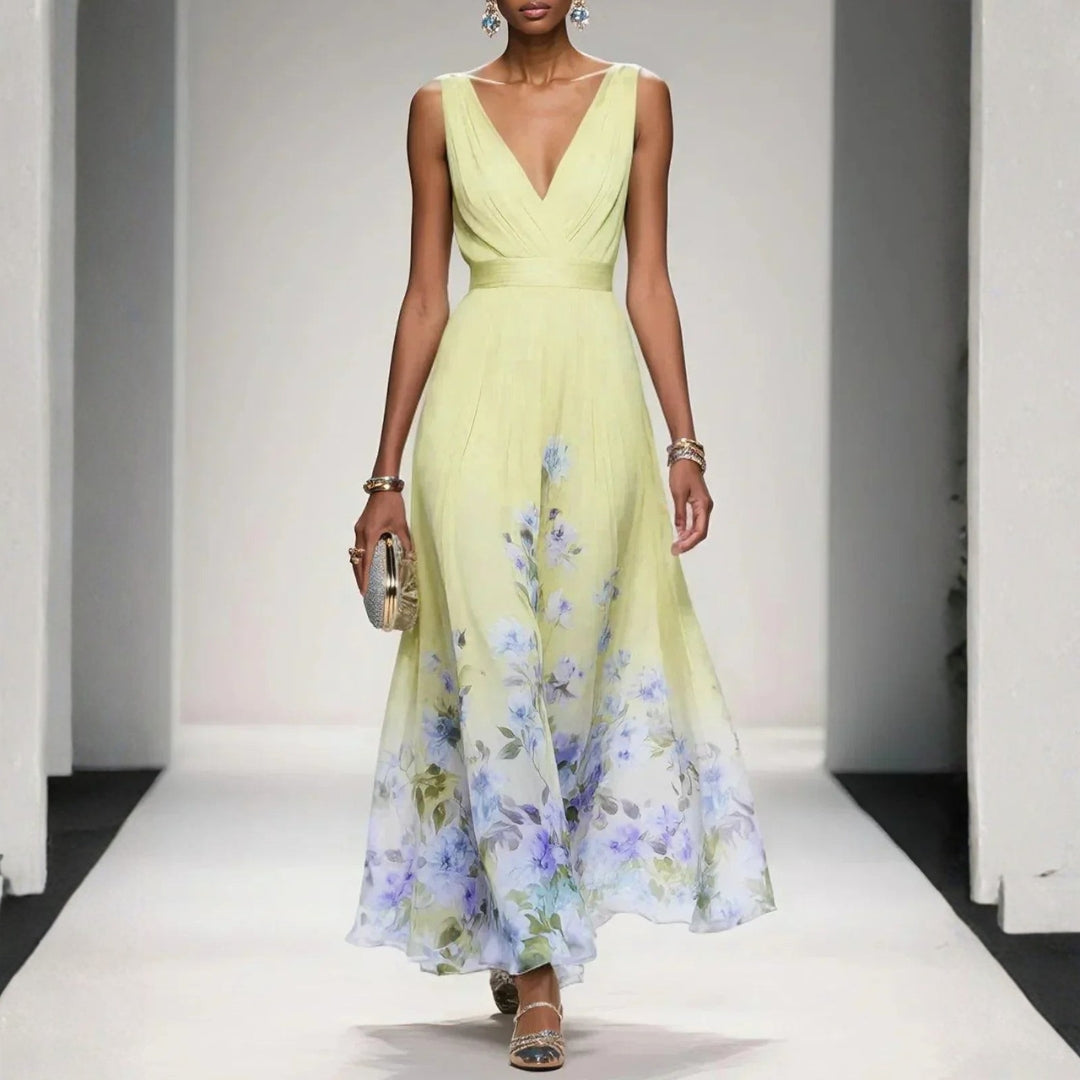 Damen Blumenmuster Kleid Hochzeitsgäste