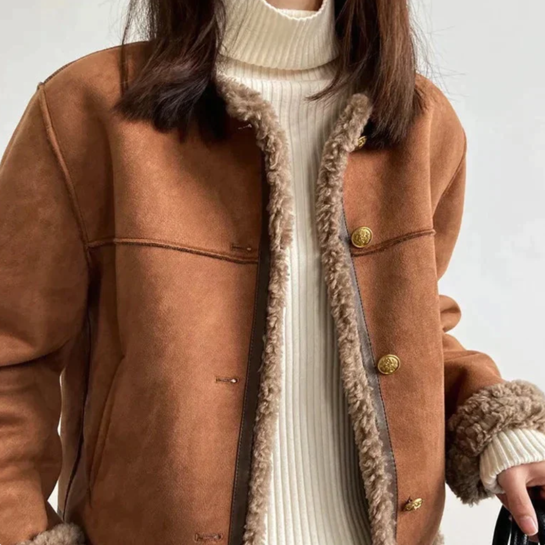 Eveloria Damen Winterjacke Warm Fleece