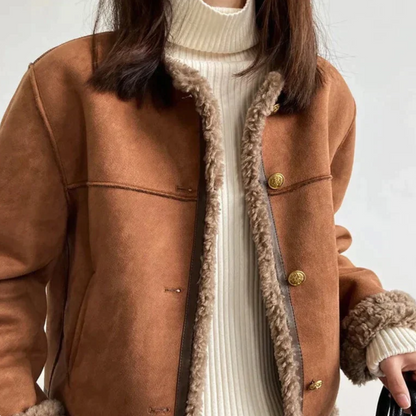 Eveloria Damen Winterjacke Warm Fleece