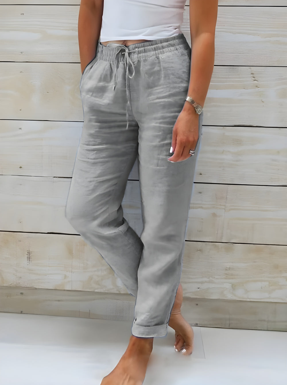 Damen Baumwollhose Bequem Lockere Fit