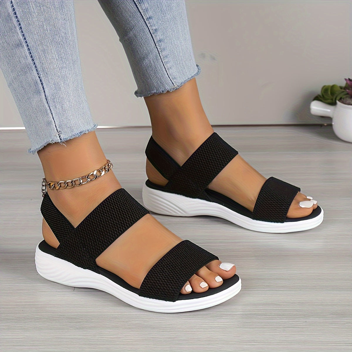 Eveloria Damen Leichte Stretch Sandalen - Eveloria