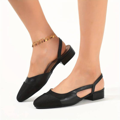 Damen Slingback Ballerinas Beige Klassisch