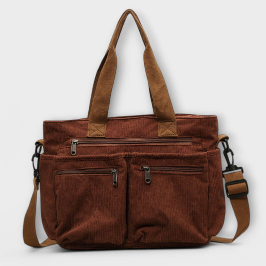Damen Tote Tasche Alltag Leder Braun - Eveloria