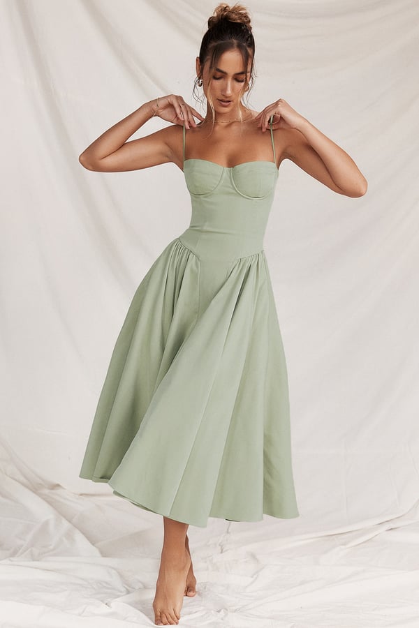 Damen Midikleid mit Taschen Sommerlich Leicht