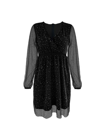 Eveloria Damen Mini Kleid Ballonärmel