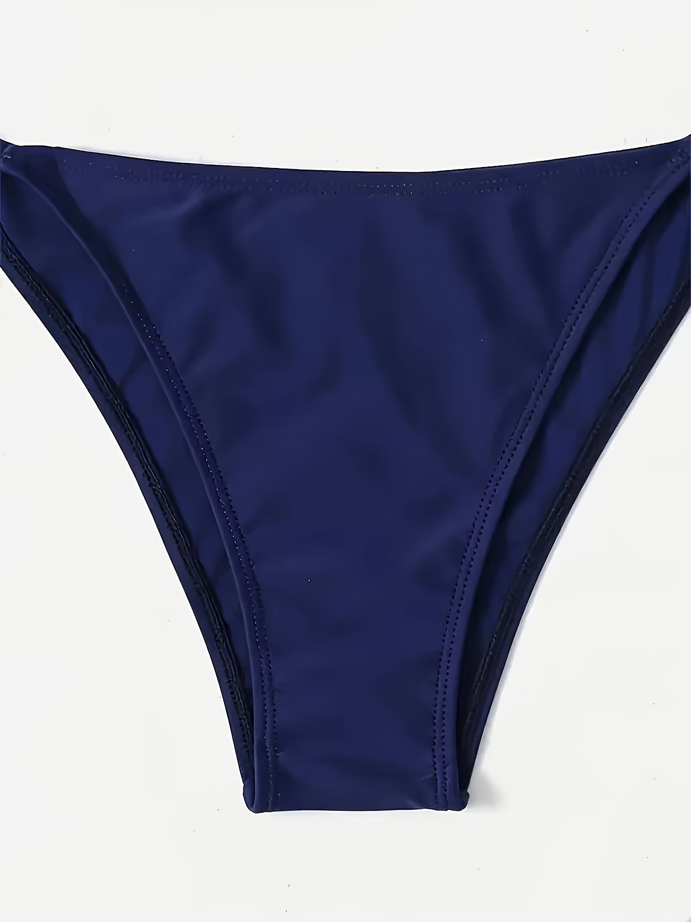 Eveloria Damen Bikini Set Dunkelblau V-Ausschnitt Nackter Rücken