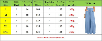 Elastischer Gürtel Damenhohe Taille Hose Weites Bein